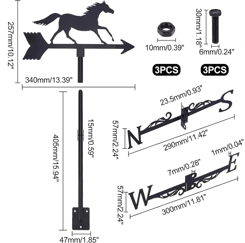 Decoração de Cavalo Indicação de Vento