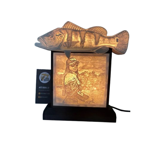 Luminária Personalizável Tucunaré (Coloque sua Foto)