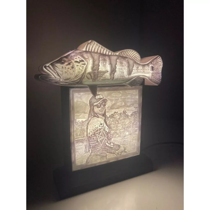 Luminária Personalizável Tucunaré (Coloque sua Foto)
